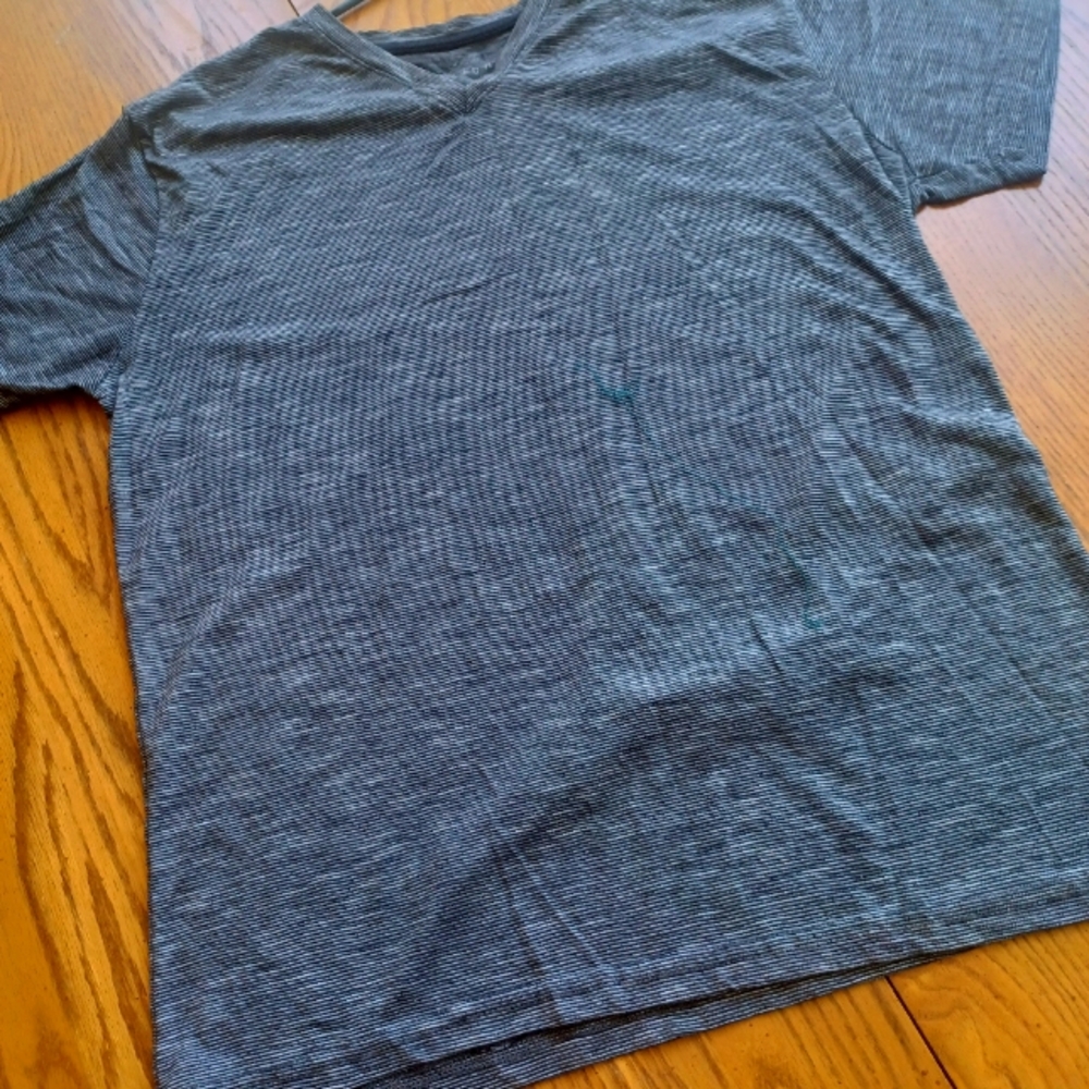 Fission V neck.              Men's Gray T-Shirt